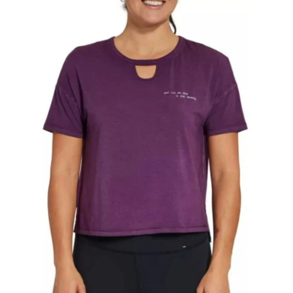 CALIA by Carrie Underwood Top Size XL Graphic Boxy Purple DON'T WAIT FOR SLEEP